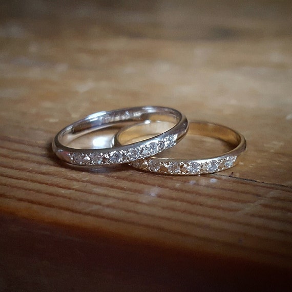 Pave wedding shop band white gold