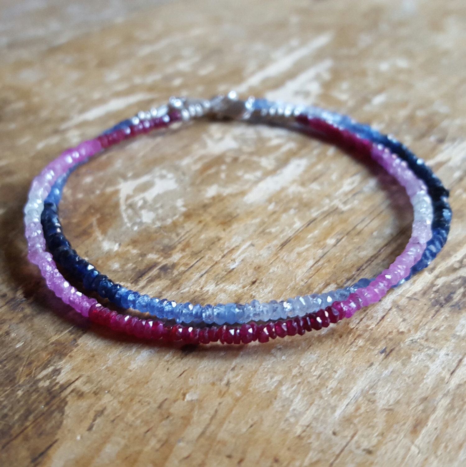 Sapphire Bracelet Sapphire Bracelets Girlfriend Gift Womens Etsy
