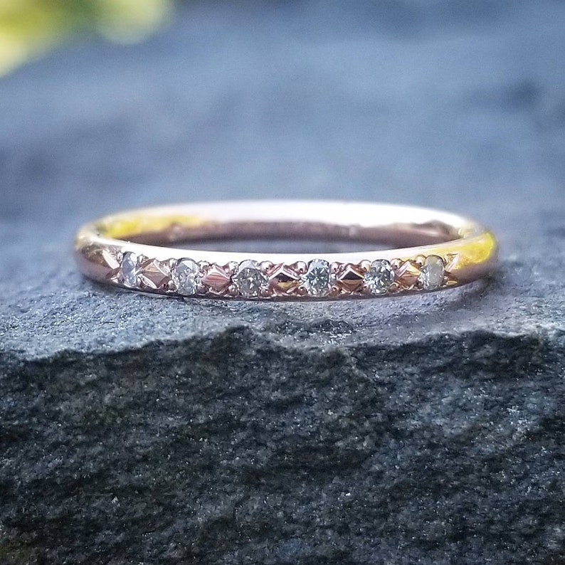 Salt and Pepper Diamond Wedding Band Women Grey Diamond Etsy