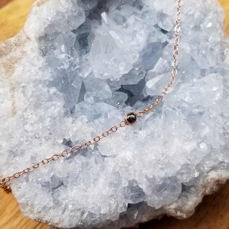 Rose gold diamond ankle bracelet Clearance