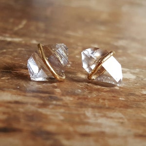 Herkimer Diamond Stud Earrings, Herkimer Diamond Studs, Herkimer ...