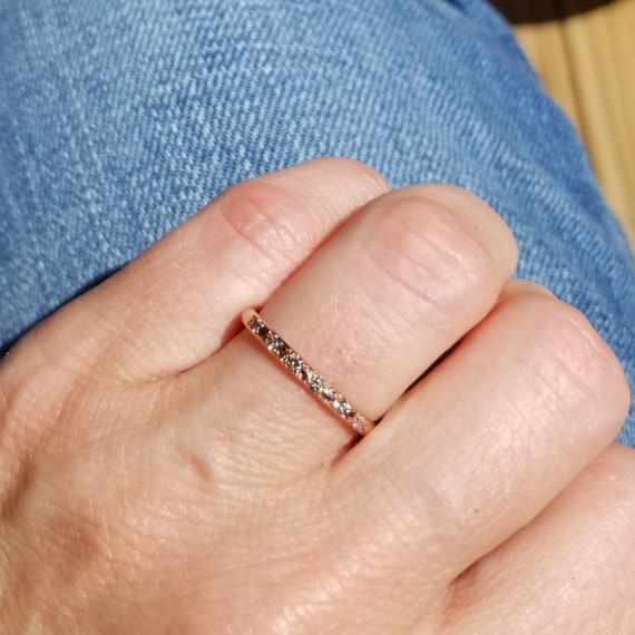 Champagne diamond anniversary sale band