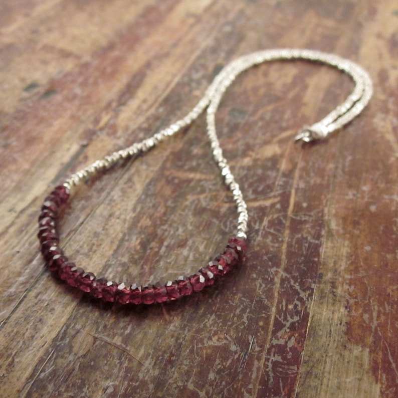 Necklace Beaded Necklaces January Birthstone Etsy