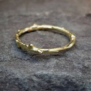 18K Gold Ring, 18K Gold Wedding Band Women, 18K Gold Twig Ring, 18K Gold Wedding Bands Women, Unique Wedding Ring, Delicate Gold Branch Ring