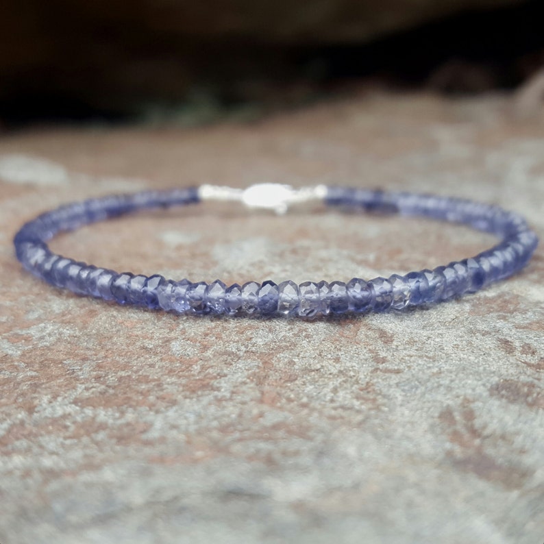 Iolite Bracelet Iolite Bracelets Beaded Bracelet Brow Chakra Bracelet Chakra Bracelets Womens Gift for Women Iolite Jewelry Beaded Bracelets