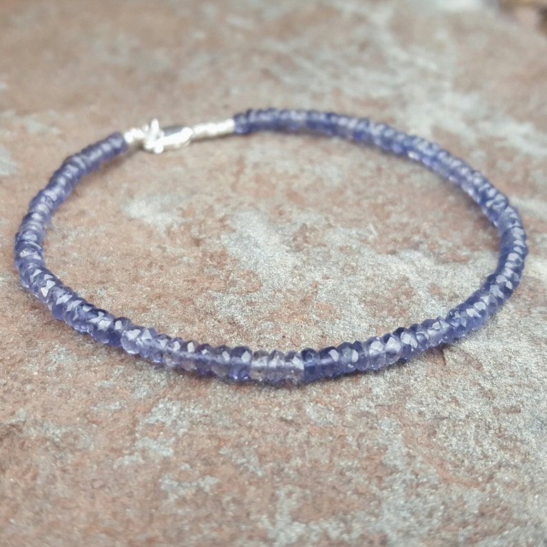 Iolite Bracelet Iolite Bracelets Beaded Bracelet Brow Chakra Bracelet Chakra Bracelets Womens Gift for Women Iolite Jewelry Beaded Bracelets