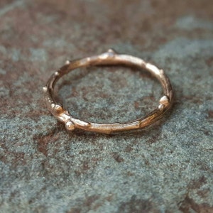 Rose Gold Twig Ring, Rose Gold Wedding Band Women, Rose Gold Wedding Bands Women, Rose Gold Ring, Rose Gold Band, Womens Twig Wedding Ring