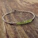 Peridot Bracelet, Heart Chakra Bracelet, August Birthstone Bracelet, Beaded Bracelets, Gemstone Bracelet, Hill Tribe Silver Peridot Jewelry 