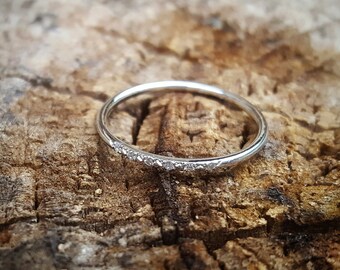 14K White Gold Wedding Band Women, White Gold Wedding Bands Women, White Gold Ring, 14K White Gold Band, Diamond Wedding Ring, Dainty Rings