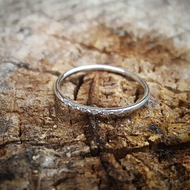 14k White Gold Wedding Band Women White Gold Wedding Bands Etsy