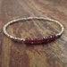 Genuine Garnet Bracelet for Women, January Birthstone Bracelet, Silver Garnet Bracelets, Red Garnet Bracelet, Gemstone Beaded Bracelets 