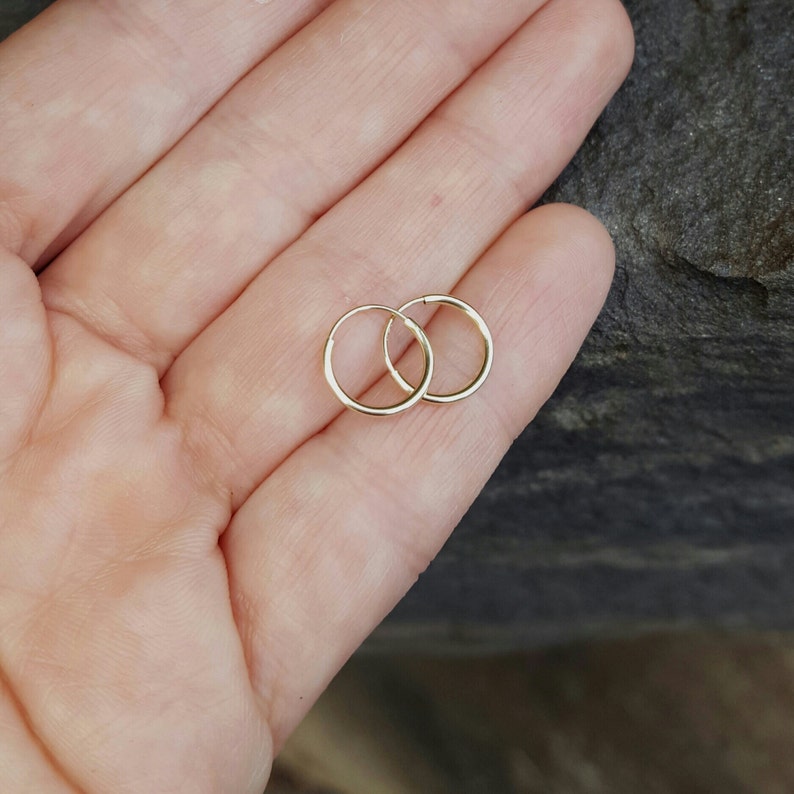 Small Gold Hoop Earrings Tiny Hoops 10mm 14K Hoop Earring Small Gold Hoops Mens Hoop Earrings Tiny Gold Hoops Tiny Gold Hoop Earrings
