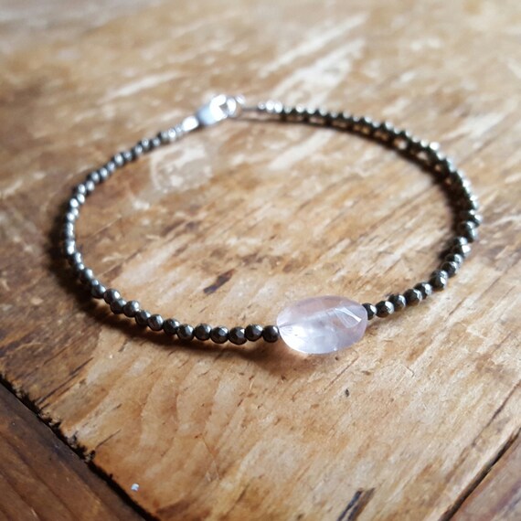 Pulsera De Cuarzo Rosa Cristal Pulsera De Cuarzo Boho De De Pulsera De Cuarzo Rosa Cristal Pulsera De Cuarzo Boho De De