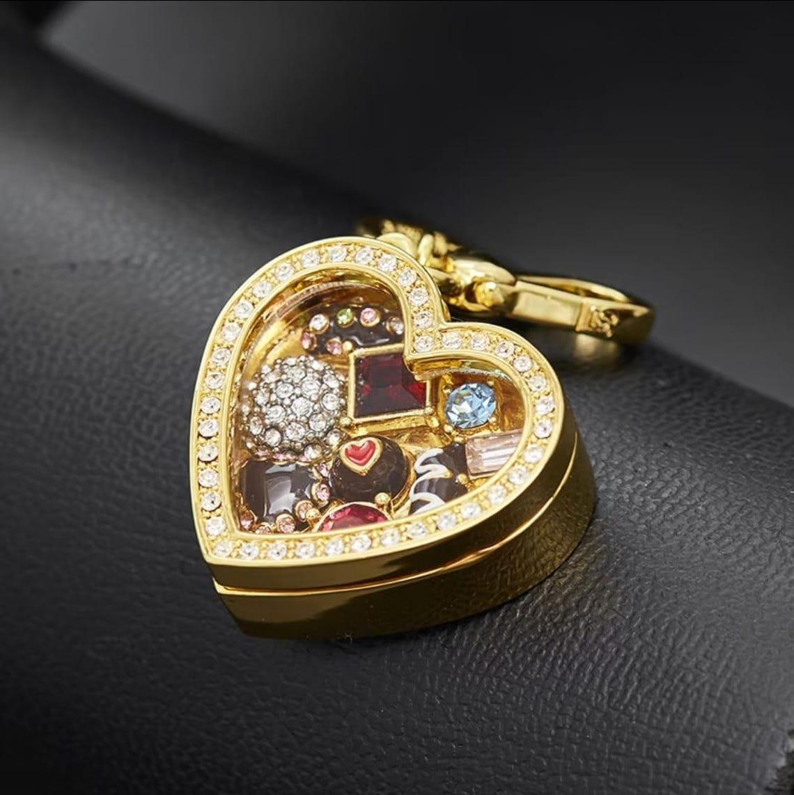 Sparkling Heart Chocolate Box Locket Necklace – Openable Sweet Treat ...