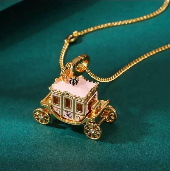 Fairy Tale Pumpkin Carriage Necklace – Princess Carriage Pendant