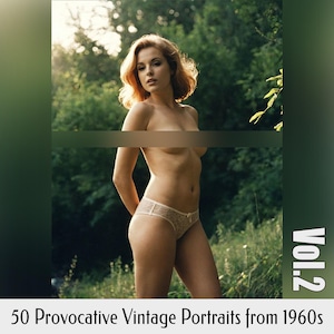 Digitales Fotoset: 50 provokante Vintage Portraits aus den 1960er Jahren Vol. 2
