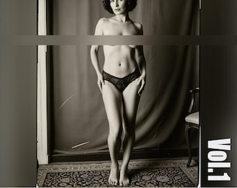 Conjunto de fotografías digitales: 50 retratos vintage provocativos de la década de 1930