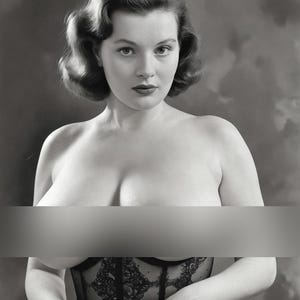 Vintage Topless Woman Photo | 1950s Style | Art Print | Fine Art Photography