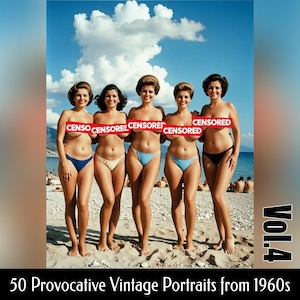 Digitales Fotoset: 50 provokante Vintage Portraits aus den 1960er Jahren Vol. 5