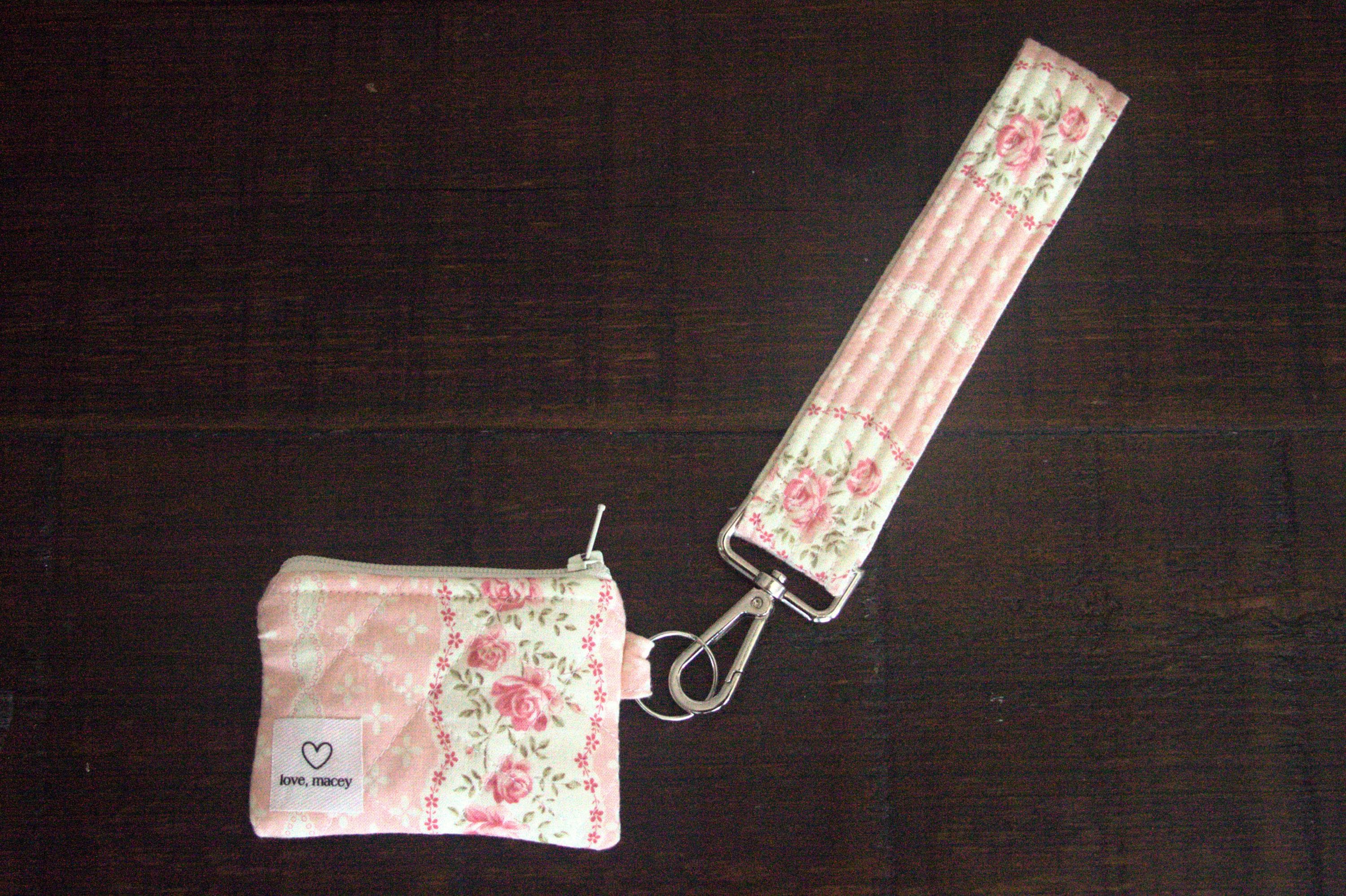 Quilted Wristlet & Zipper Pouch Set