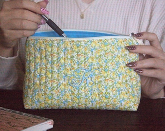 Personalized, Quilted Pencil Bag