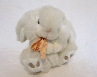 Keel Patchfoot 10" White Rabbit, 1980's Bunny