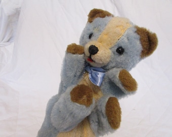 Blue Bear Hand Puppet with Legs