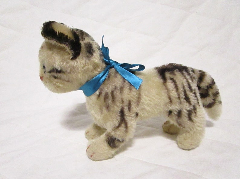 7 1950/'s Mohair Kitten Steiff Tabby Cat