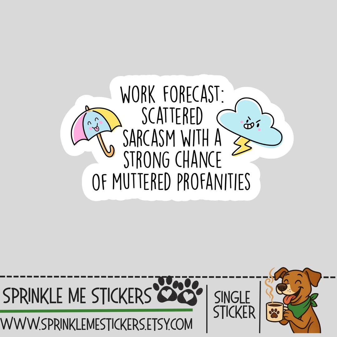 Work Forecast: Sticker-laptop Decal - Etsy