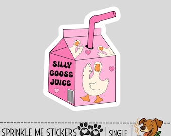Silly Goose Juice Sticker-Vinyl Decal