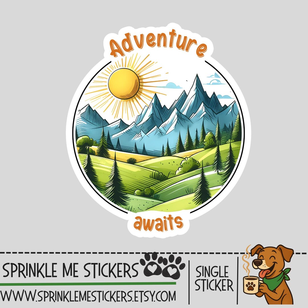 Adventure Awaits Sticker-laptop Decal - Etsy