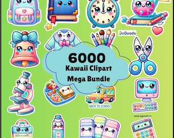 6000+ KAWAII CLIPART Collection, Cute PNG & SVg Designs for Crafts, Stickers and DIy Projects