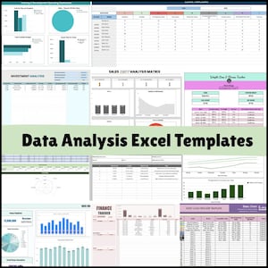DATA ANALYSIS Editable Excel Templates , Easy-to-Use, and Customizable