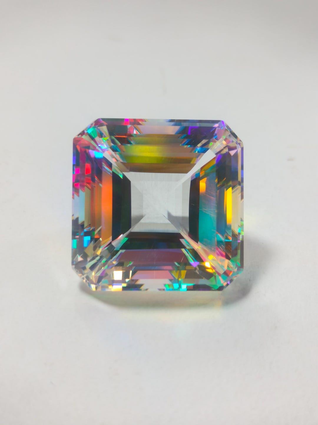 Rainbow Mystic Topaz Gemstone, Accher Cut Octagon, Jewelry Making ...