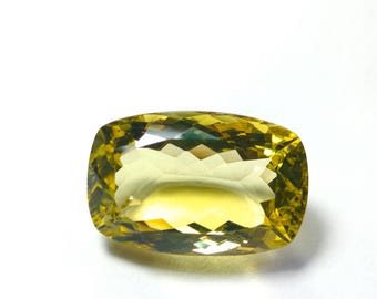 Naturalny zielony złoty kwarc cytrynowy | Kryształ fasetowany do wyrobu biżuterii 25 x 16,5 x 11,5 mm