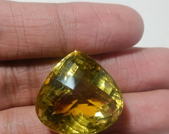 Kamień szlachetny AAA Lemon Quartz, fasetowany kwarc w kształcie gruszki (24X24X17MM)