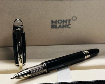 Stylo à bille roulante Montblanc Starwalker d'occasion - Authentique stylo noir exécutif allemand