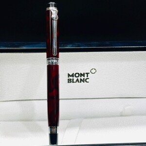 Rare Montblanc Meisterstuck Around the World Doue Classique Blue INK Ballpoint Pen With Box