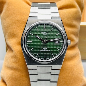 Vintage Tissot PRX Automatic Powermatic 80 Green Dial Men's Watch Stainless Steel Sapphire Crystal image 3