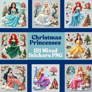 princesses, Christmas, scrapbooking, PNG