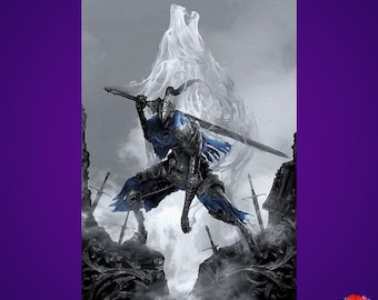 Artorias of the Abyss Metal Poster - Dark Souls Gaming Wall Art