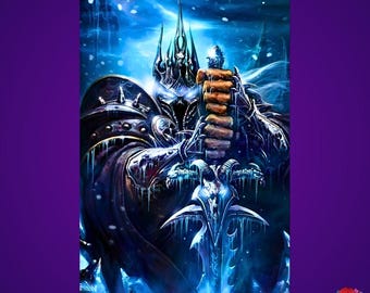 Arthas Menethil The Lich King Metal Poster - World of Warcraft Wall Art