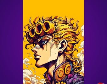 Giorno Giovanna Metal Poster - JoJo’s Bizarre Adventure Wall Art