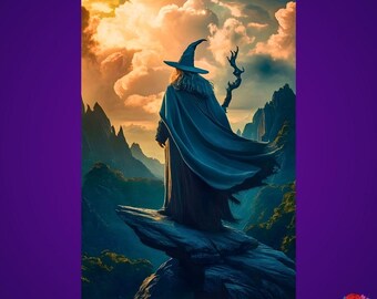 Gandalf the Grey Metal Poster - Lord of the Rings Wall Art