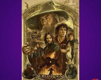 The Fellowship of the Ring Metal Poster - Lord of the Rings Wall Art