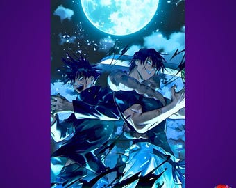 Toji Fushiguro and Megumi Fushiguro Metal Poster - Jujutsu Kaisen Wall Art