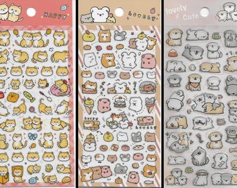Kawaii Animals Stickers | Kitties & Doggies Stickers | High Quality Waterproof Stickers