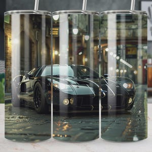 Ford GT 2005 20oz Skinny Tumbler Sublimation Design | Straight Tapered Digital Download | Car Tumbler PNG | Car Poster PNG | Gift for him