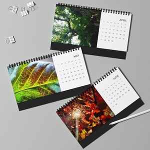 Stijlvolle natuur-bureaukalender | Planner 2025, gebloemd bureaudecor, maandkalender, thuiskantooraccessoires, cadeau voor natuurliefhebbers