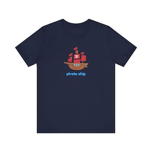 Pirate Ship Unisex Jersey Tee | Kids Adventure Shirt, Nautical Fashion, Gift for Sailor Lovers, Pirate Themed Party, Everyday Wear
